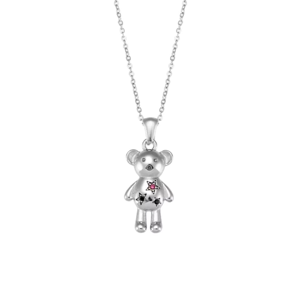 NEW 925 STERLING SILVER CUTE BEAR PENDANT NECKLACE, NICE NECKLACE, CUTE NECKLACE - Picture 4 of 4